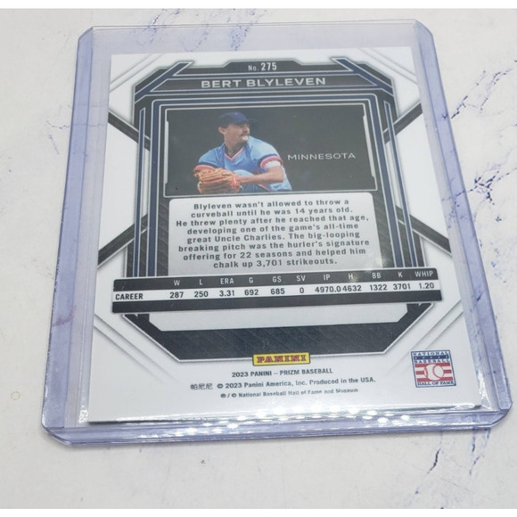2023 Panini Prizm Baseball #275 Bert Blyleven Prizm Minnesota Twins - Picture 4 of 4